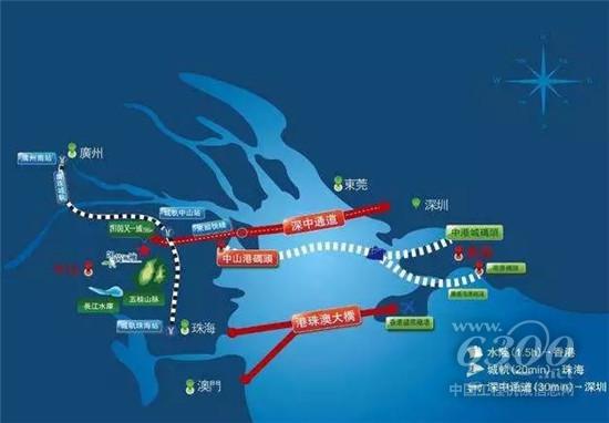 　　項目簡介：深中通道是連接廣東省深圳市與中山市的跨海大橋，全長24千米。其中沉管隧道長6.8公里，雙向8車道，是世界最長的海底沉管隧道。深中通道貫通后，將成為連接珠江東西岸的重要通道。