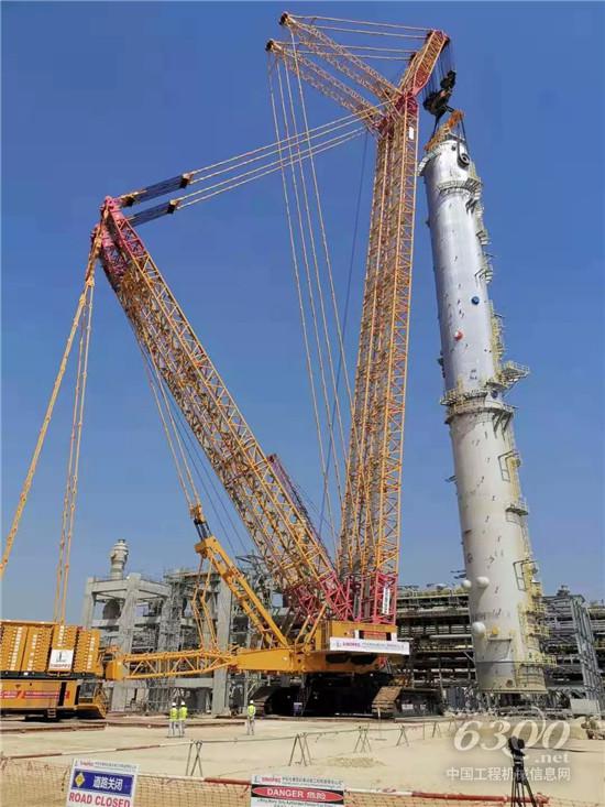  “世界第一吊”徐工四千噸級履帶起重機沙特首吊成功