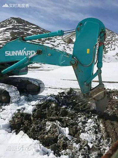 山河智能SWRP580E鉤掘機在阿爾金山施工