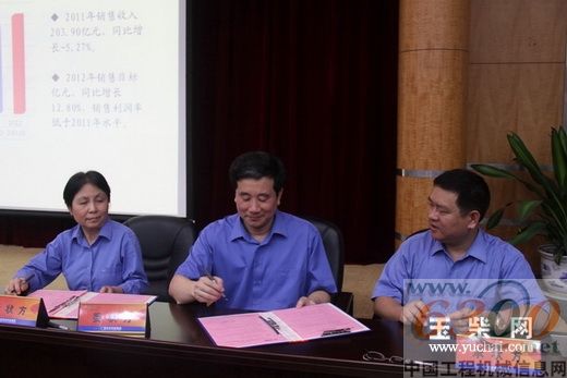 晏平與股份公司總經(jīng)理班子、黨委代表簽訂責任狀